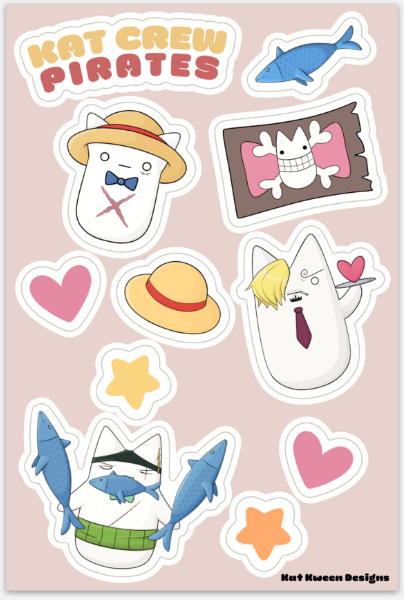 Kat Crew Pirates - Sticker Sheet
